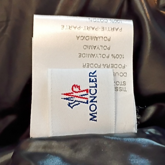 Authentic Moncler Shiny Trench Coat with Logo Sleeve size 1 UPDATED - Picture 7 of 17